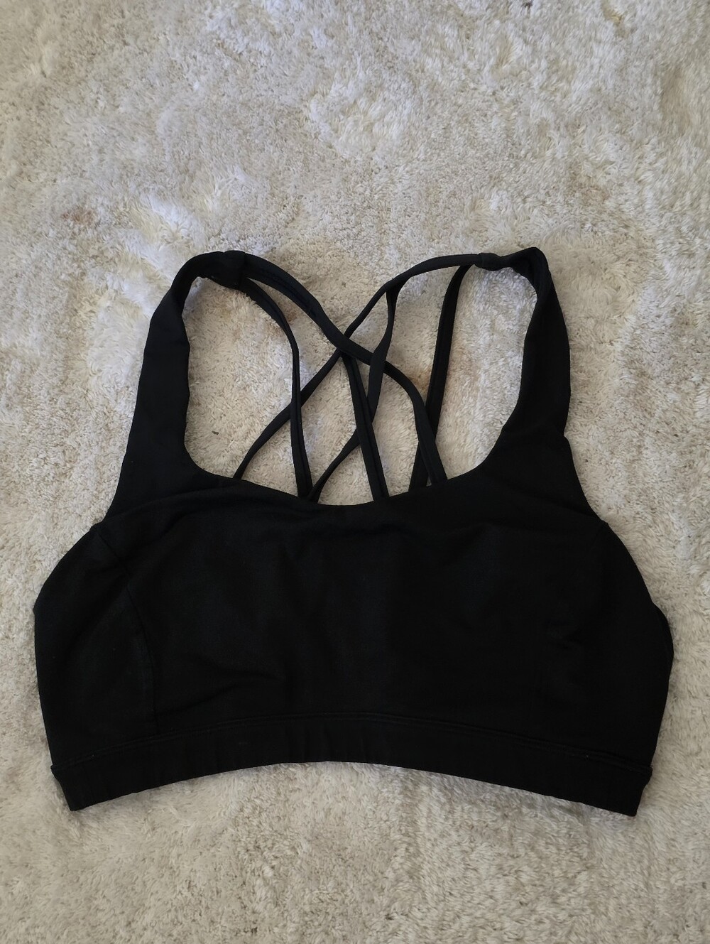 lululemon athletica Black Crisscross Strappy Sports Bra Size 4 - Picture 4 of 4